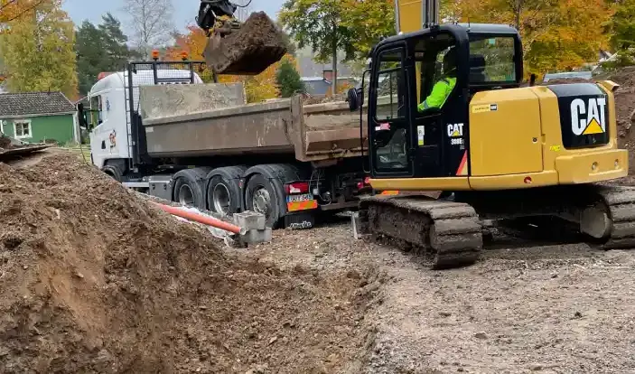 Dränering av tomt i Växjö av Entreprenadtjänst